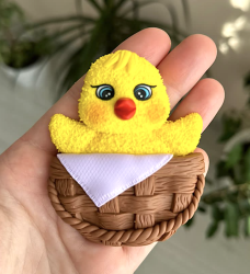 Изображение Молд Цыпленок в корзинке, 8 см ТМ Лавка Кондитера